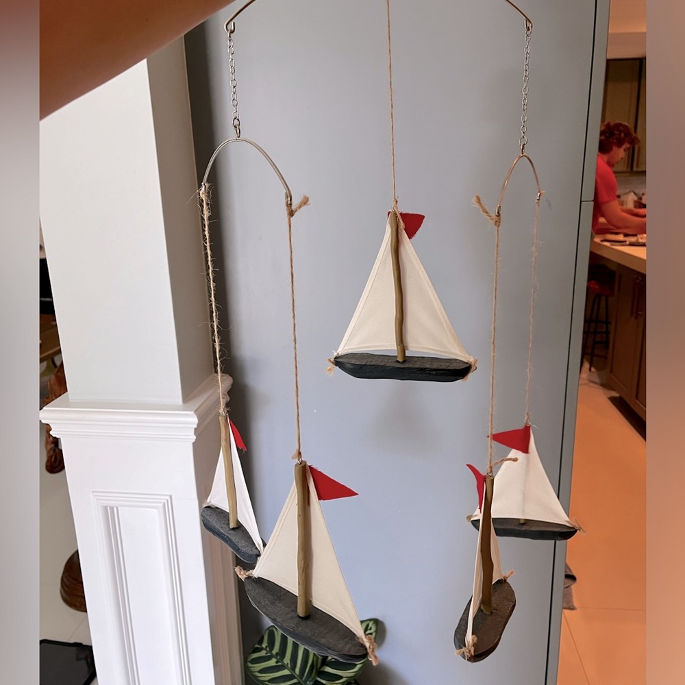 Pottery Barn Sailboat Mobile for baby’s room
